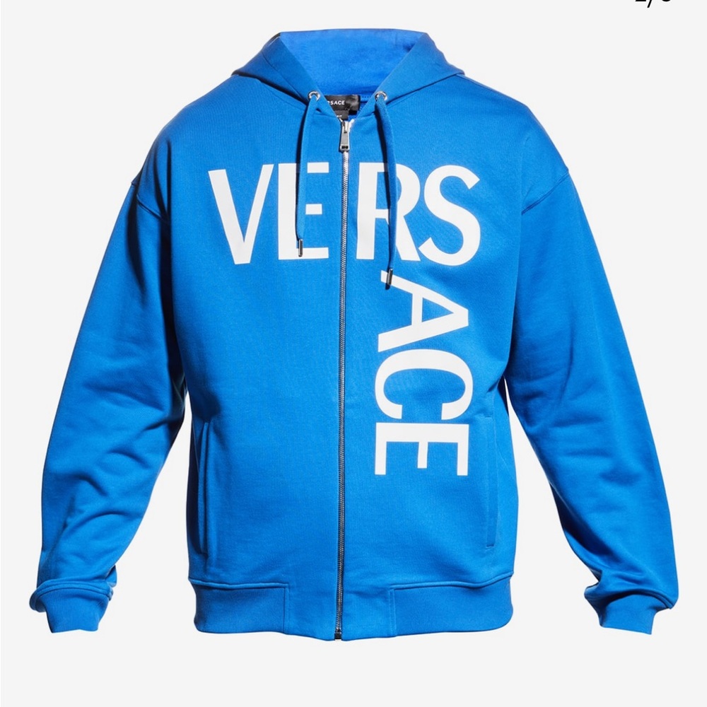 Authentic Versace Men’s Split Logo zip hoodie NWT - image 4